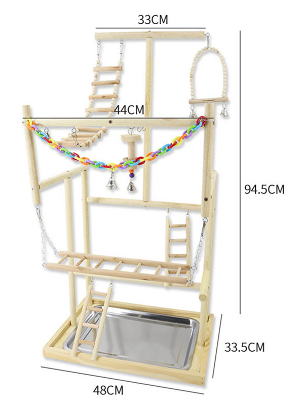 Papagáj Játszótér Madár Játszóállvány Kakas Játszó tornaterem lengő létrákkal Etető harapás játékok Lovebirds Activity Center