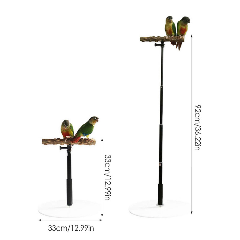 Parrot Desktop Stand Ρυθμιζόμενο Playstand για Bird Wood Parrot Play Stand Cockatiel Παιδική χαρά με αναδιπλούμενο σχέδιο Playstand