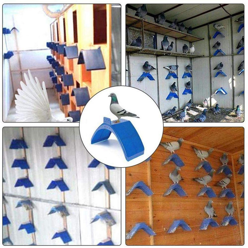 Dove poilsio stovas 10 vnt. Patvarus plastikinis balandžių atramos stovas Paukščių ešeriai Paukščių gyvenamojo stovo laikymo narvelio priedai