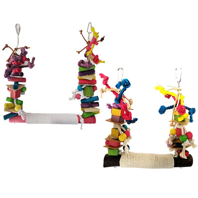 Paukščių Papūgos Žaislai Sūpynės Kabantys Paukščių narveliai Priedai Žaislas Ešerys Kramtomieji Žaislai Parakeets Cockatiels Lovebirds Conures Budgie