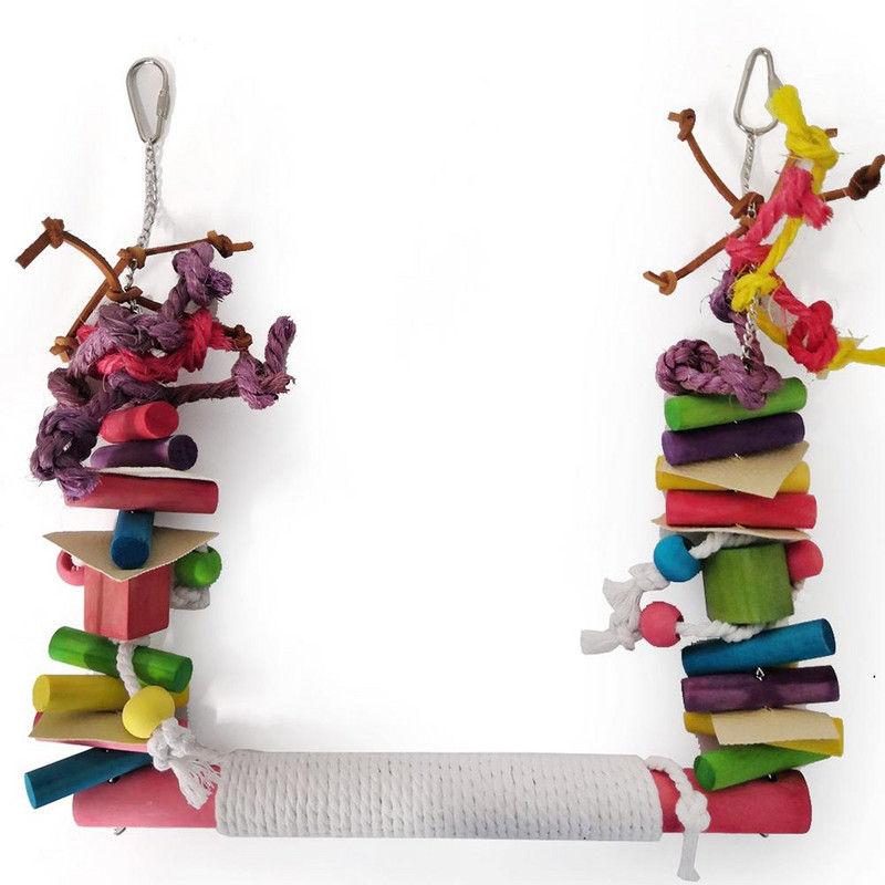 Paukščių Papūgos Žaislai Sūpynės Kabantys Paukščių narveliai Priedai Žaislas Ešerys Kramtomieji Žaislai Parakeets Cockatiels Lovebirds Conures Budgie