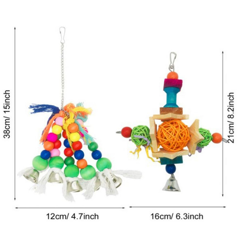 Paukščių Papūgos Žaislai Sūpynės Kabantys Paukščių narveliai Priedai Žaislas Ešerys Kramtomieji Žaislai Parakeets Cockatiels Lovebirds Conures Budgie