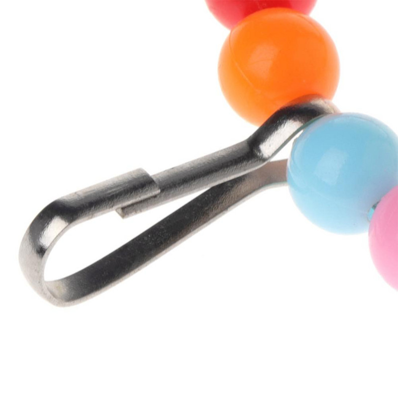 Medinės spalvingos pakabinamos sūpynės su varpeliais Papūgos stovas ešerių žaislai paukščių reikmenys narvų priedai