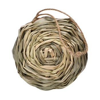 Σπίτι για πουλί με φυσικό γρασίδι σε σχήμα μπάλας Εξωτερικό κρεμαστό κολίβριο Ανθεκτικό ανθεκτικό τροφοδότη πουλιών για διακόσμηση αυλής κήπου