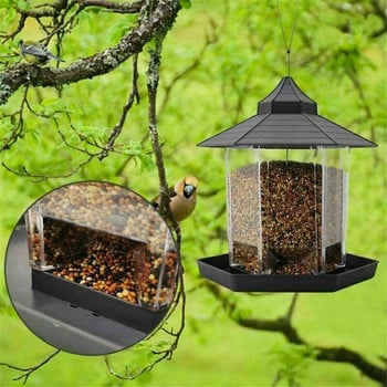 Κρεμαστός τροφοδότης Wild Bird Outside Anti Squirrel Bird Feeder για Αίθριο κήπου Διακόσμηση εξωτερικού χώρου Κουτιά τροφοδοσίας Αξεσουάρ