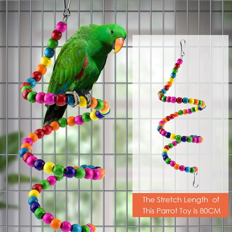 6 kom. Igračke za papige ptice, igračke za ljuljačke za ptice, šarene viseće viseće mreže za žvakanje, ljuljačke, zvono, igračke za penjanje, ljestve za kućne ljubimce Igračke za ptice za papige