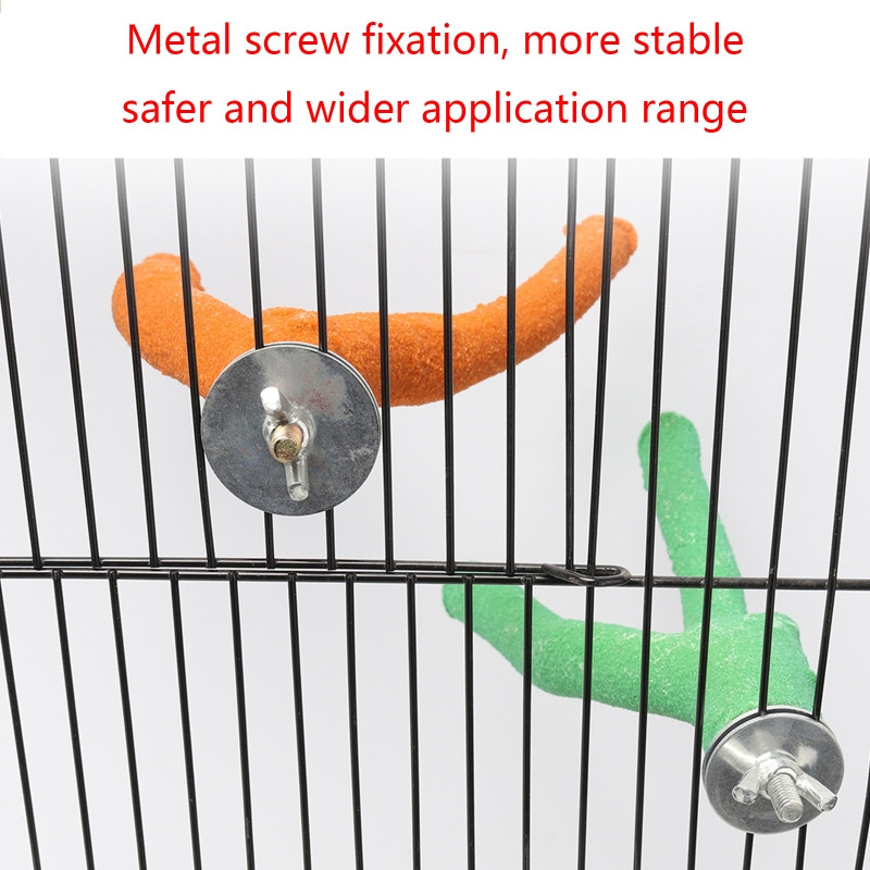 Putnu asaru papagaiļu statīva būra aksesuāri, košļājamā rotaļlieta maziem vidējiem putniem, ķepu slīpēšanai ar raupju virsmu