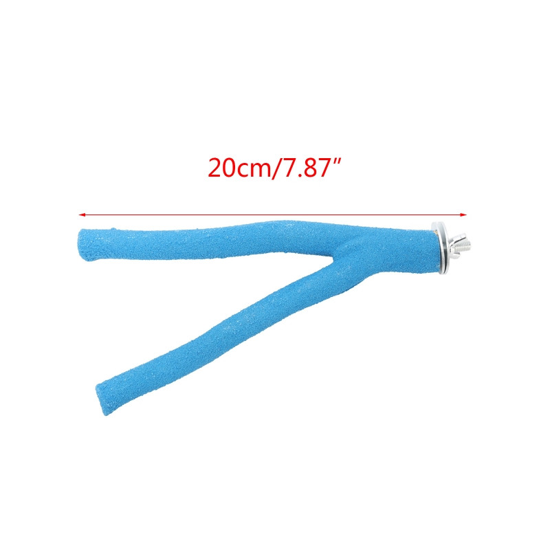 Putnu asaru papagaiļu statīva būra aksesuāri, košļājamā rotaļlieta maziem vidējiem putniem, ķepu slīpēšanai ar raupju virsmu