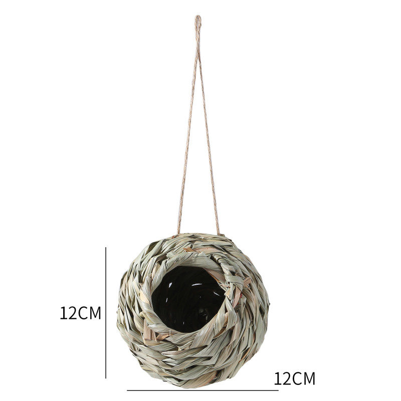 Birds Nest Bird Cage Reed Grass Spherical Hummingbird Nest Outdoor Decorative Weaved Hanging Bird Nest Hous Proficient