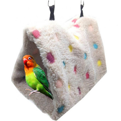 Bed Hammock Winter Warm Nests Triangle Pet Bird Parrot Hanging Cave Cage Tent
