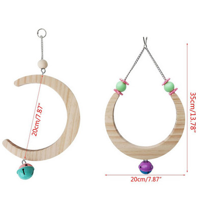 2 bucăți consumabile pentru papagali Jucării pentru păsări în formă de jumătate de lună și jucării pentru cușcă de cusut pentru papagali în formă de U pentru păsări mici, cum ar fi budgerigar sau canar