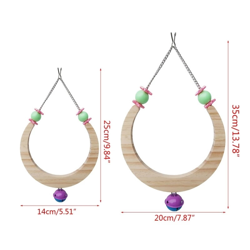 2 bucăți consumabile pentru papagali Jucării pentru păsări în formă de jumătate de lună și jucării pentru cușcă de cusut pentru papagali în formă de U pentru păsări mici, cum ar fi budgerigar sau canar