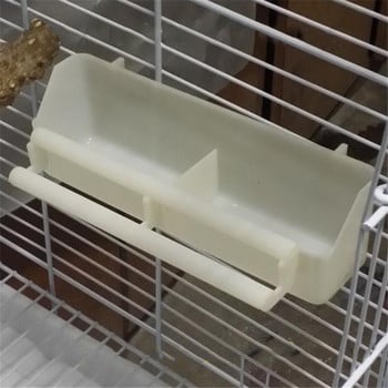 2 σε 1 Μπολ με νερό φαγητού Dual Feeding Cup Bird Pigeons Canary Cage Feeder Parrot Pet Aviary Κρεμαστή βάση Δοχείο ποτών