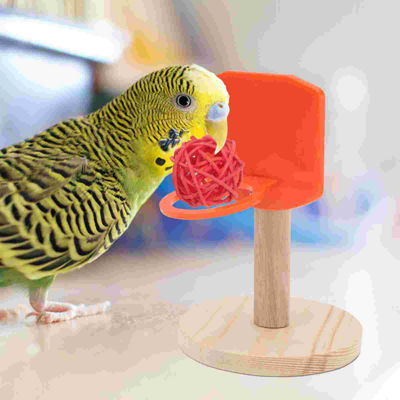 1 komplekt Intelligentsi arendamise koolitus Mängulindude minikorvpallistatiiv Linnukoolitus lemmikloomadele papagoile