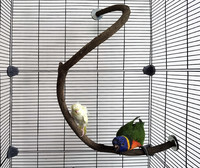 Papagailis putnu zaru stabs U-veida S-veida slīpēšanas spīļu statīvs Masīvkoka statīvs kombinēta būra piederumi putnu piederumi ZA263