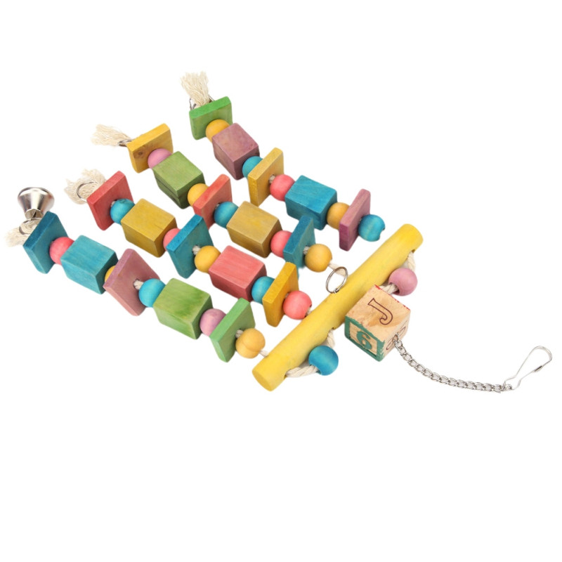 Jucărie de mestecat pentru păsări Jucării pentru papagali Macaw agățat Acrilic cu mușcături de clopote Mesteca în cuști Suport pentru cacatoo Leagăn Accesorii pentru păsări