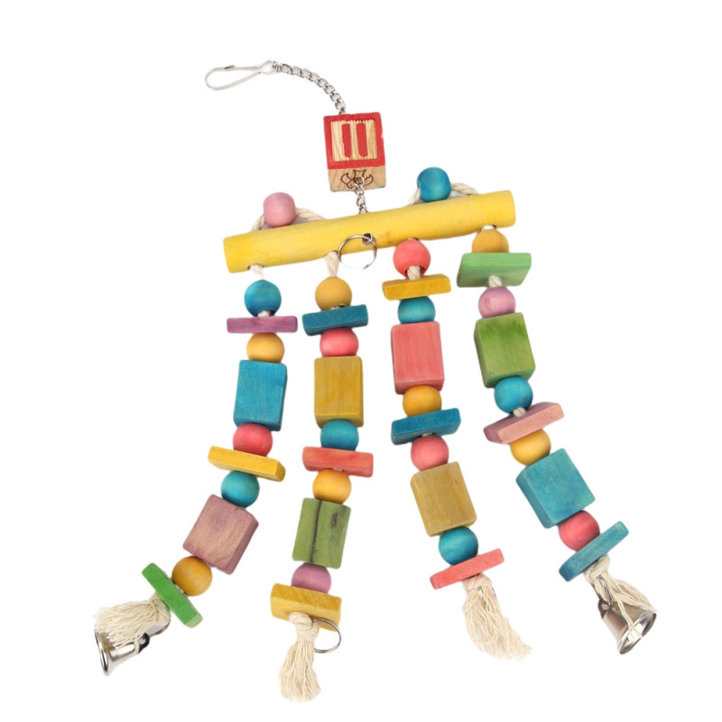 Jucărie de mestecat pentru păsări Jucării pentru papagali Macaw agățat Acrilic cu mușcături de clopote Mesteca în cuști Suport pentru cacatoo Leagăn Accesorii pentru păsări