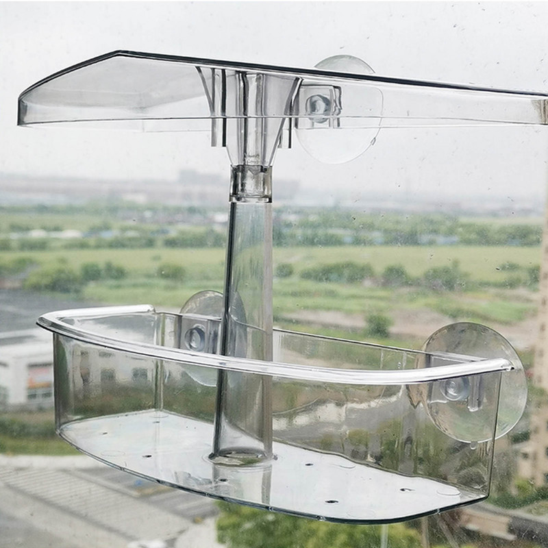 Paukščių lesyklėlė permatoma lango apžvalga paukščių lesyklėlė Padėklas Paukščių namelis Naminių gyvūnėlių vandens tiektuvas siurbimo taurė Mount Namo tipo paukščių tiektuvas