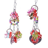 Mājdzīvnieku papagaiļu būra rotaļlietas Piekārtas putnu košļājamās rotaļlietas Spogulis ar zvaniņu papagailim