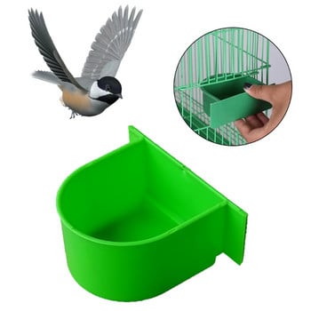 Κουτιά φαγητού Bird Cage Though Parrot Feeder Food Water Bowl Cup Budgerigar Macaws Finches Canary Bird Feeding Birdcage Food Boxes