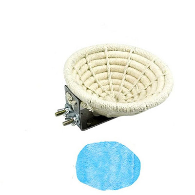 PET Cuib de pasăre frânghie din bumbac tricotată manual Coarda de in cuib cald cu suport Accesorii pentru cuști pentru papagali