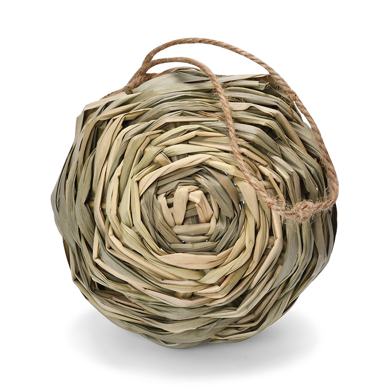 ΖΕΣΤΟ ! Φυσικό γρασίδι Straw Bird`s Nest Bird Cage Bird House Egg Cage Στολίδι προσομοίωσης αυλής εξωτερικού κήπου