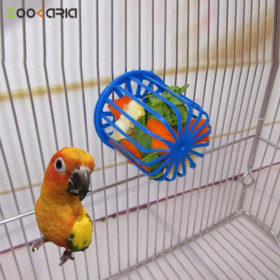 2 tk Loominguline mitmeotstarbeline puur rippuvad mänguasjad lindude puuviljade juurviljade söötja korv papagoi söötja lemmikloomade toitmistarbed Dropshipping