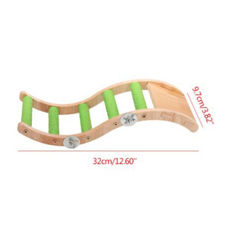 Lemmiklind puidust redel Mänguplatvorm Lihvimisküünised Interaktiivsed mänguasjad linnud puuritarvikud