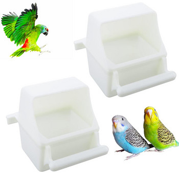 Parrot Food Box Feeder Peony Bird Pearl Food Cup Bird Cage Food Box Accessories Starling Bird Cage Accessories