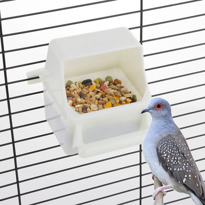 Parrot Food Box Feeder Peony Bird Pearl Food Cup Bird Cage Food Box Accessories Starling Bird Cage Accessories