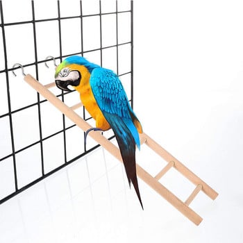 Parrot Wooden Ladder Bird Toy Climbing Bird Ladders Parrot Hamster Toys Scratcher HandCraft Birdcage κρεμαστή διακόσμηση