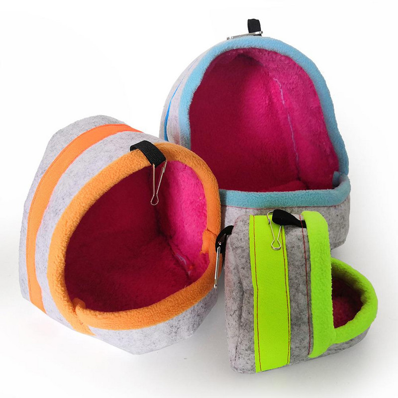 Ptice, zimska topla pamučna gnijezdo, vreća za spavanje s 2 kuke za papigu, hrčka, činčilu, vjevericu, ježa