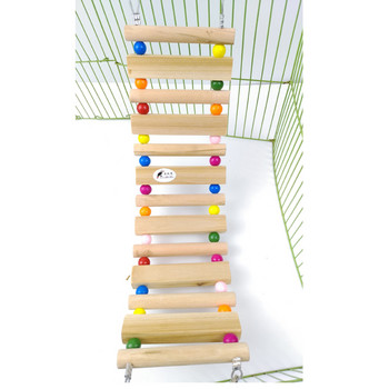AHUAPET Parrot Toys Хамак със стойка Клетка Платформа Клетка за птици Pappagallo Wood Неръждаема стомана Totoro Ladder Гълъби Консумативи E