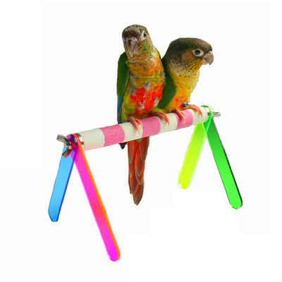 Suport de joacă pentru papagali de păsări, portabil, colorat, ușor de asamblat, biban de antrenament, consumabile pentru păsări pentru perusi Conure