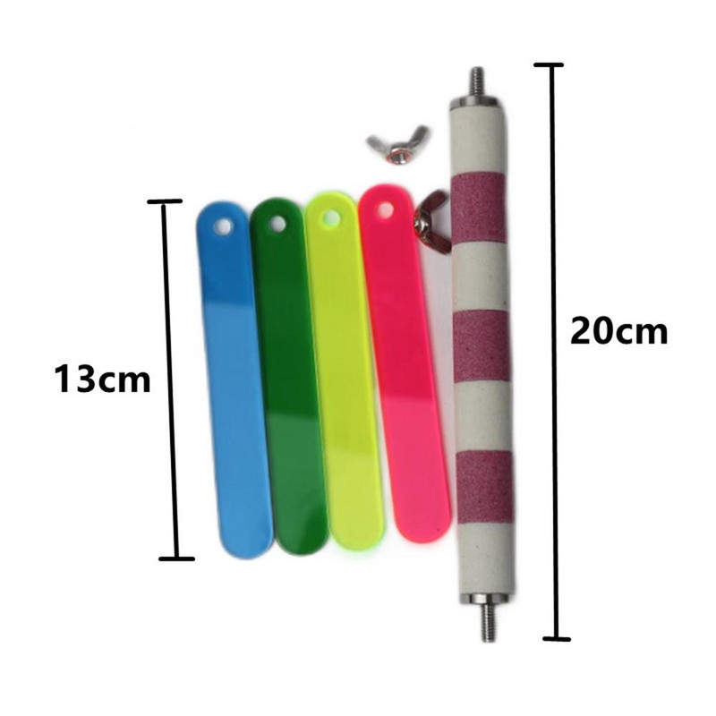 Suport de joacă pentru papagali de păsări, portabil, colorat, ușor de asamblat, biban de antrenament, consumabile pentru păsări pentru perusi Conure