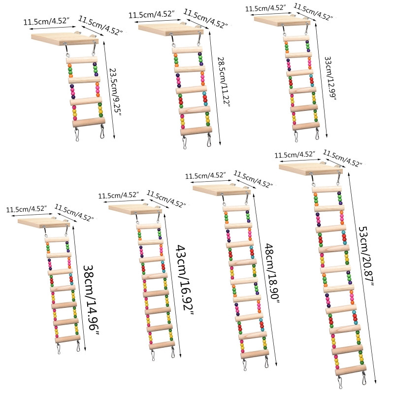 P82C Drvena papiga Hrčak Ljestve za penjanje Ljuljačka Set igračaka za igru Ptice Viseći most Vježba Smuđ Stalak Platforma Kavez za štakora