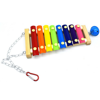 Jucării colorate pentru păsări Jucărie amuzantă cu xilofon Cușcă pentru păsări Accesorii de jucărie pentru pui, păsări, papagal, papagal, papagali