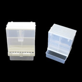 Plastična automatska hranilica za papige Kutija za hranjenje ptica Pribor za kavez za ptice Prevencija prskanja Hranilica za golubove 1 kom.