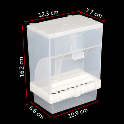 Plastična automatska hranilica za papige Kutija za hranjenje ptica Pribor za kavez za ptice Prevencija prskanja Hranilica za golubove 1 kom.