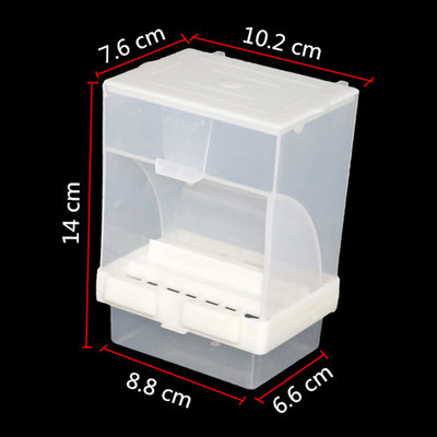 Plastična automatska hranilica za papige Kutija za hranjenje ptica Pribor za kavez za ptice Prevencija prskanja Hranilica za golubove 1 kom.