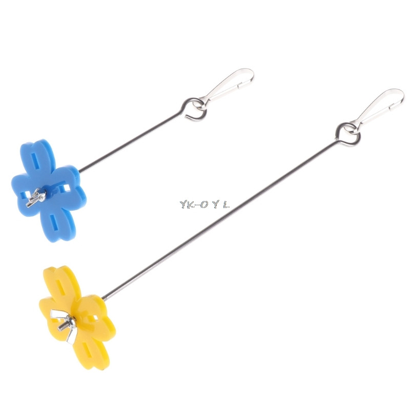 Βάση τροφής για πτηνά Ανοξείδωτο ατσάλι Parrot Τροφοδότης λαχανικών φρούτων Σουβλάκι για Finch Cockatiel Μεταλλικό κρεμαστό γάντζο