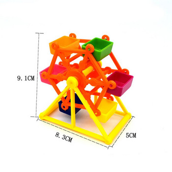 Играчка за търсене на папагал Цветна въртяща се вятърна мелница Обучение срещу гризане Кутия за храна Забавна птица Облекчаване на стреса Инструмент за образователни игри
