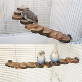 Jucărie de scară din lemn pentru hamster pentru cușcă 6/10 trepte Blocuri de alpinism din lemn pentru cobai, șobolan, arici, accesorii pentru cușcă pentru animale de companie mici