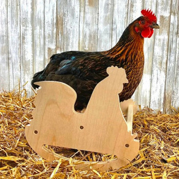 Μασίφ Δυνατό Φυσικό ξύλινο Swing Ladder Perch Toy for Roosters Chicks Chooks Natural Wooden Chicken Rocker