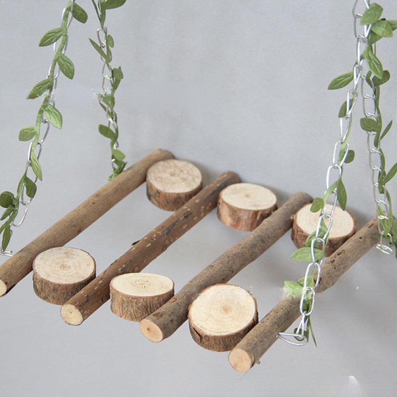 Папагали Естествени дървени кацалки Подложка Стойка за клетка за птици Забавления за дъвчене Дървена люлка Гнездо Аксесоари за клетка за корела Канарче