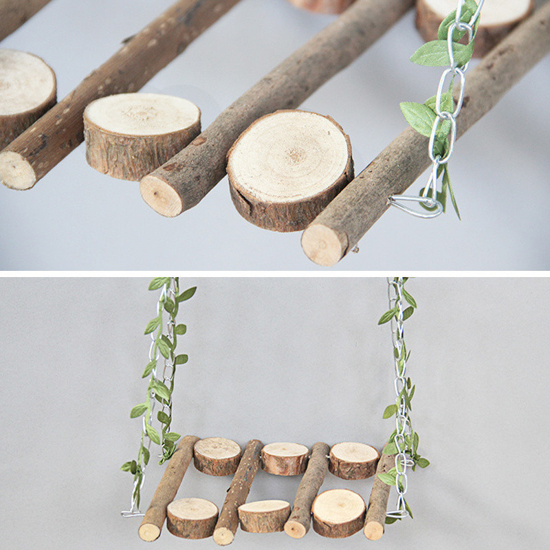 Папагали Естествени дървени кацалки Подложка Стойка за клетка за птици Забавления за дъвчене Дървена люлка Гнездо Аксесоари за клетка за корела Канарче