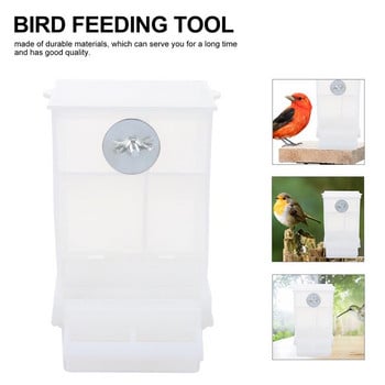 2PCS Chic Creative Automatic Birds Food Box Parrot Automatic Feeder Bird Feeder for Outdoor