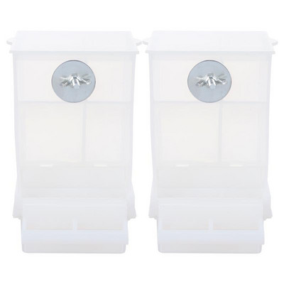 2PCS Chic Creative Automatic Birds Food Box Papagaiļu automātiskā barotava Putnu barotava āra