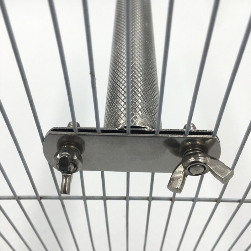 Biban de păsări Bară din oțel inoxidabil Jucării cu gheare de șlefuit pentru papagal Cușcă de păsări pentru animale de companie Jucărie pentru exerciții Stand Platformă trei dimensiuni