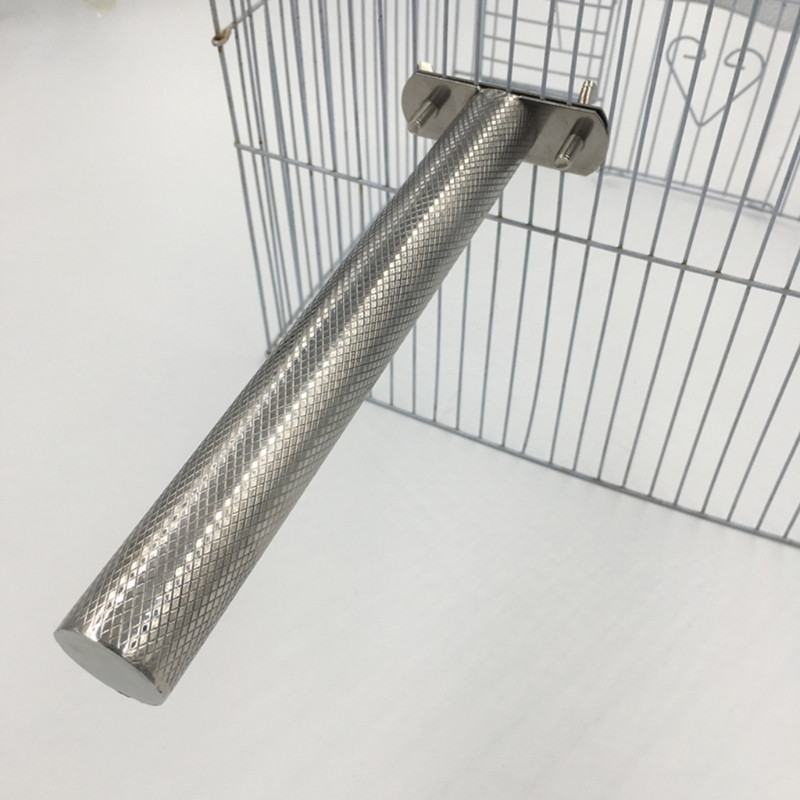 Biban de păsări Bară din oțel inoxidabil Jucării cu gheare de șlefuit pentru papagal Cușcă de păsări pentru animale de companie Jucărie pentru exerciții Stand Platformă trei dimensiuni